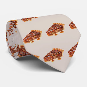 Schattige betegeld patroon Bakkerij pecan taart Stropdas