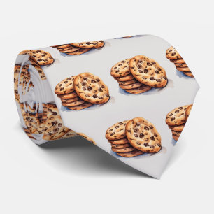 Schattige betegelde chocolade chip koekjespatroon stropdas