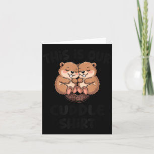 Schattige Bever Dit Is Onze Knuffel  Kaart