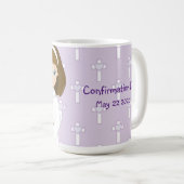 Schattige Bevestigingsdag meisje brunette mok (Voorkant rechts)