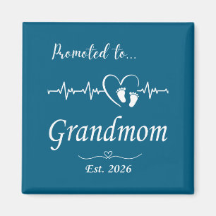 Schattige bevordering oma eerste baby aankondiging magneet