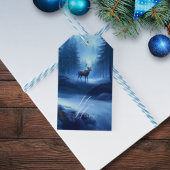 Schattige bewerkbare Winter Wonderland Feestdagen Cadeaulabel