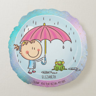 Schattige BFF-besties Kawaii-cadeaus voor meisjes  Rond Kussen