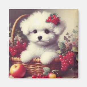 Schattige Bichon Frisé Schilderij Magneet