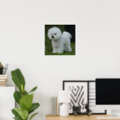 Schattige Bichon Poster (Thuiskantoor)