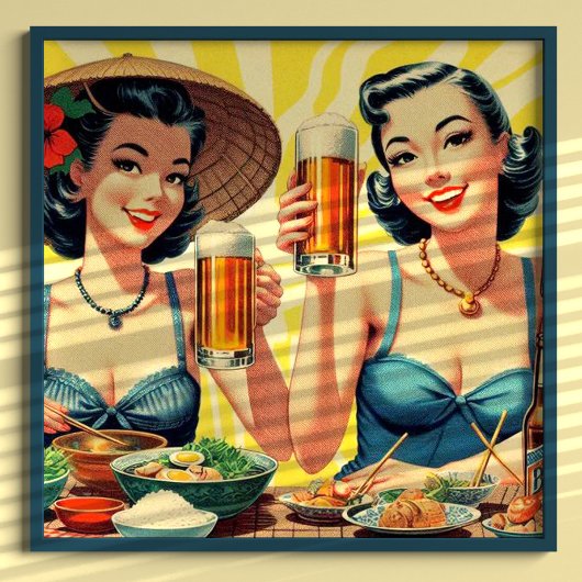 Schattige Biermeisjes Poster