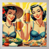 Schattige Biermeisjes Poster (Voorkant)