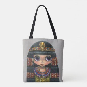 Schattige Big Eye Cleopatra Queen Girl Doll Tote Bag