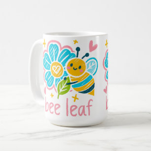 Schattige Bij Blad Inspirerend voor yogabeoefenaar Koffiemok