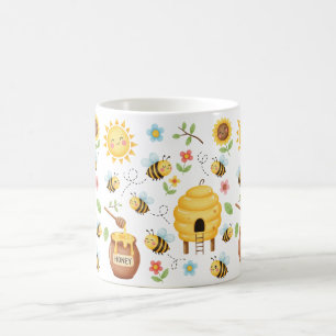 Schattige Bij en Bijenkorf Koffiemok