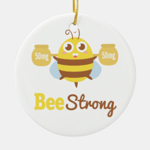 Schattige Bij Sterk Wees Sterk Cartoon Keramisch Ornament
