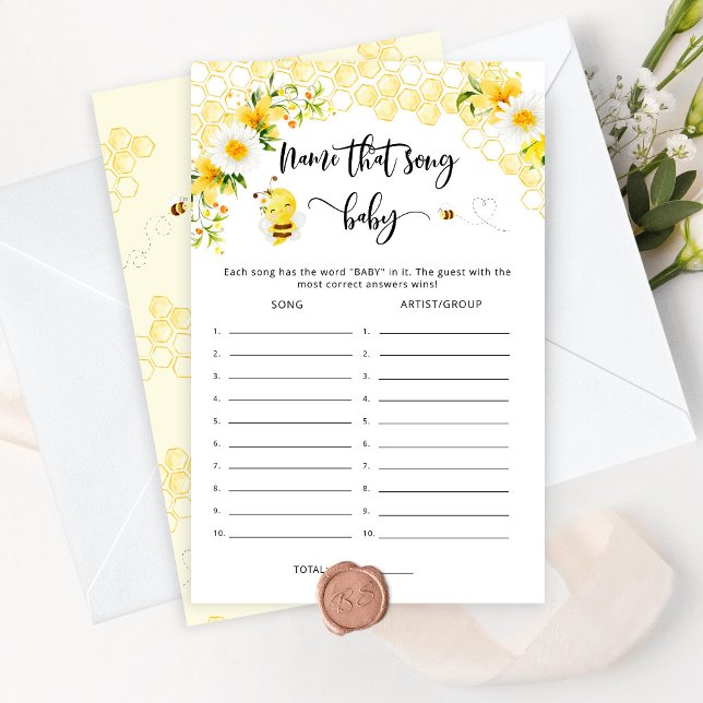 Schattige bijen baby shower naam dat nummer baby s (Creator heeft geüpload)