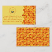 Schattige Bijen thema Baby shower Luier Raffle Kaa Informatiekaartje (Voorkant / Achterkant)