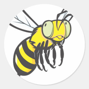 Schattige bijen vliegend insect ronde sticker