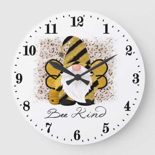 schattige bijenliefhebber grote klok (Voorkant)