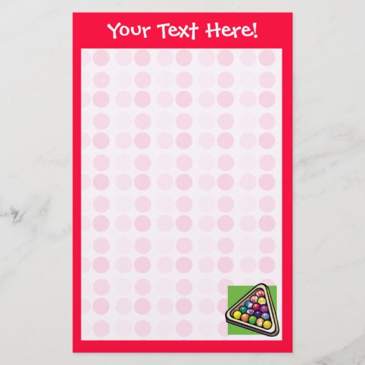 Schattige biljart briefpapier (Voorkant)