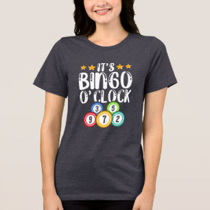 Schattige Bingo uur woordkunst  Tri-Blend Shirt