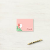 Schattige Bird Chick Sun Meisje Post-it® Notes (Op bureau)