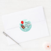Schattige Bird in Clouds Motivatie heeft Faith Quo Ronde Sticker (Envelop)