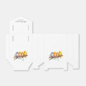 Schattige Bird on Tree Branch Baby shower Bedankdoosjes (Uitgevouwen)