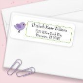 Schattige Bird  retouradres Etiket