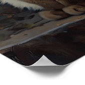 Schattige Birman Cat Art Print Poster (Hoek)