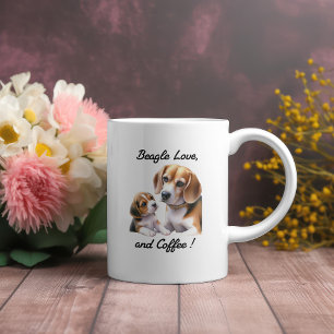 Schattige Black en Browns Beagle Love Koffiemok