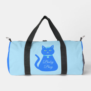 Schattige Blauw Baby Boy Cat Custom Luiertas Plunjezak