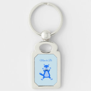 Schattige Blauw Baby Boy Fox Custom Mam To Be Sleutelhanger