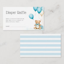 Schattige Blauw Beren Baby showers luier Raffle En