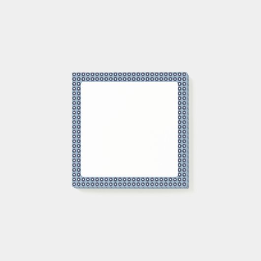 Schattige Blauw Bloemen Patroon Sticky Notes (Voorkant)