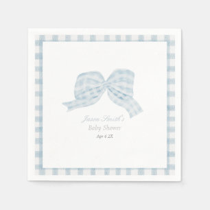 Schattige blauw boog lint baby shower servet