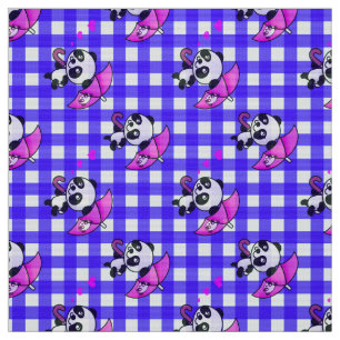 Schattige blauw en wit gingham stof