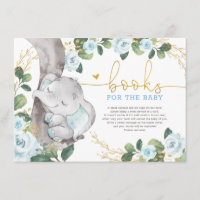Schattige Blauw Goud Bloemen Olifant Boeken voor B