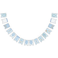 Schattige blauw konijn 1e 1 eerste verjaardag