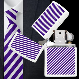 Schattige blauw met wit gestreept patroon zippo aa