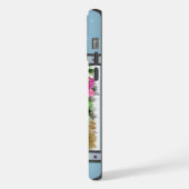 Schattige Blauw Modern Rough Collie Dog Art iPhone Hoesje (Linkerkant)