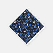 Schattige Blauw Pompoen Ghost Halloween Pattern Servet (Hoek)