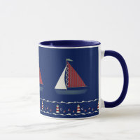Schattige Blauw Speelgoed Zeilboot