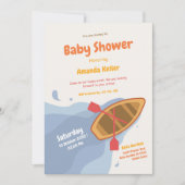 Schattige Blauw Zee Baby shower Uitnodiging (Voorkant)