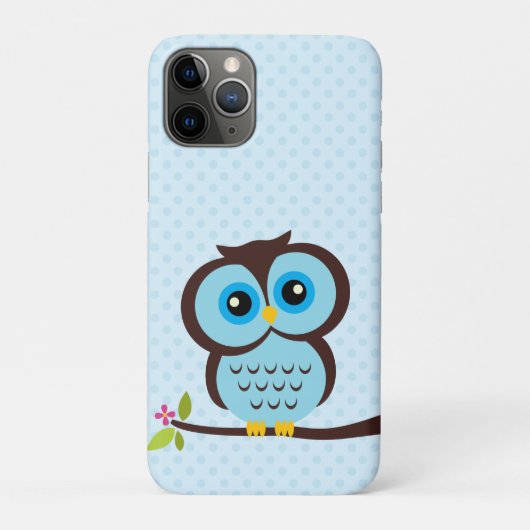 Schattige blauwboomillustratie Case-Mate iPhone case (Achterkant)