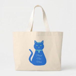 Schattige Blauwe Baby Jongen Kat Kado Trots Op Nie Grote Tote Bag
