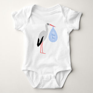 Schattige Blauwe Babyjongen Ooievaar Romper