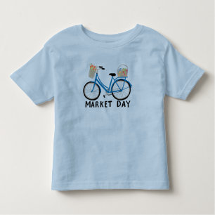 Schattige Blauwe Fietserij Winkelen Kinder Shirts