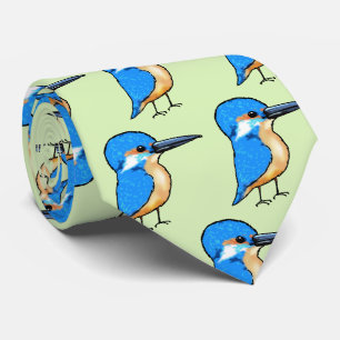 schattige blauwe ijsvogel stropdas