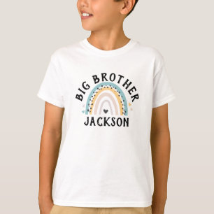 Schattige Blauwe Regenboog Broer Naam T-shirt