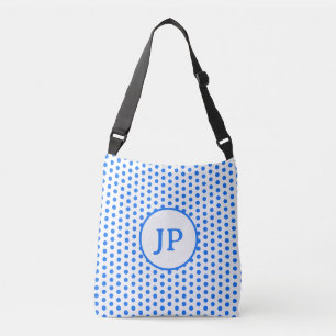 Schattige Blauwe Stippen Crossbody Tas