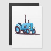 Schattige Blauwe Tractor (Voorkant / Achterkant)