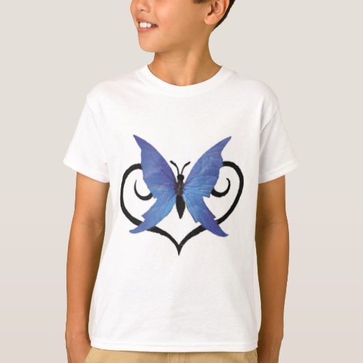 schattige blauwe vlinder t-shirt (Voorkant)
