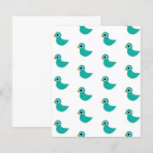 Schattige blauwe vogel (Voorkant / Achterkant)